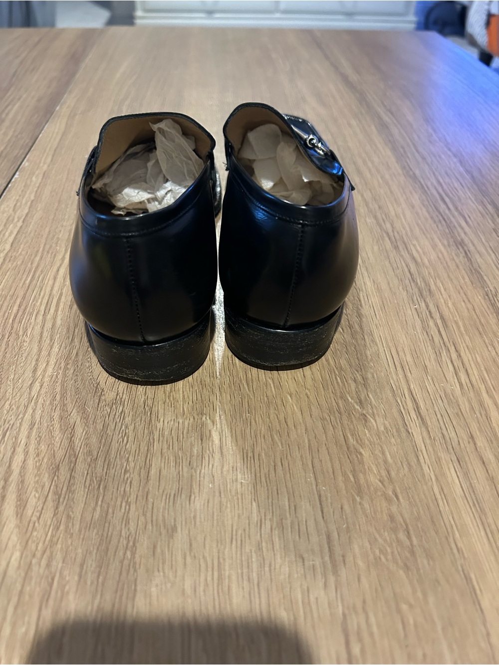 Gucci Black Leather Horsebit Slip-On Loafers - Picture 3 of 7